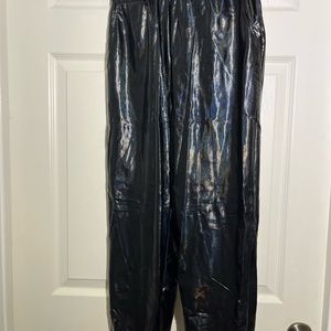 Black holographic costume joggers